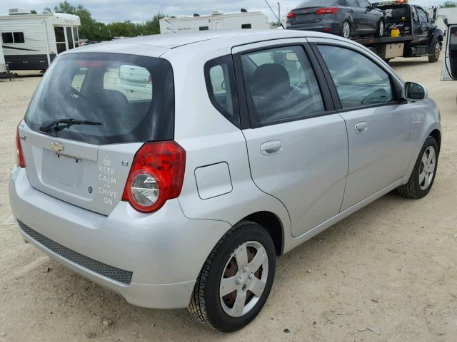 KL1TD6DE6BB131717 - 2011 CHEVROLET AVEO LS SILVER photo 4