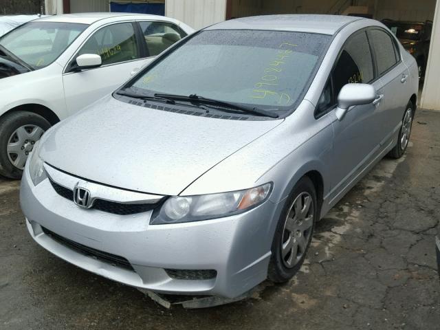 2HGFA1F51AH303125 - 2010 HONDA CIVIC LX SILVER photo 2