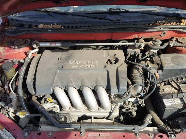 2T1BY32E55C336753 - 2005 TOYOTA COROLLA XR 红色 照片 7