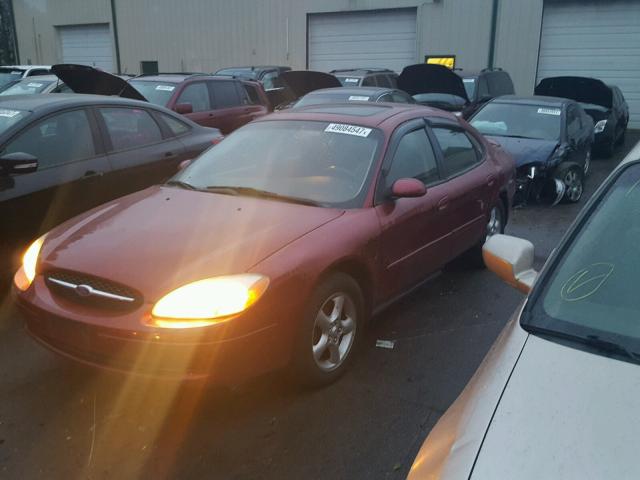 1FAFP552X1G248641 - 2001 FORD TAURUS SES RED photo 2