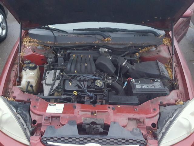 1FAFP552X1G248641 - 2001 FORD TAURUS SES RED photo 7