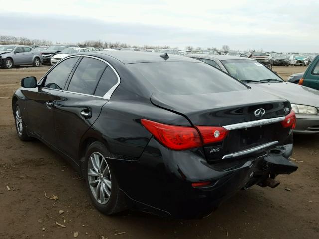 JN1BV7AR3EM687493 - 2014 INFINITI Q50 BASE BLACK photo 3