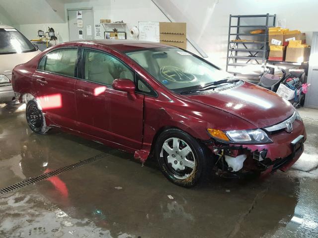 1HGFA16597L123418 - 2007 HONDA CIVIC LX RED photo 1