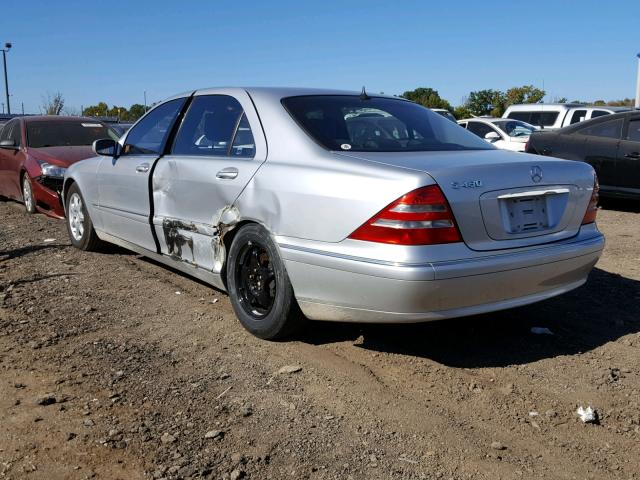 WDBNG70J01A189519 - 2001 MERCEDES-BENZ S 430 SILVER photo 3