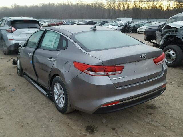 5XXGT4L38JG213961 - 2018 KIA OPTIMA LX GRAY photo 3