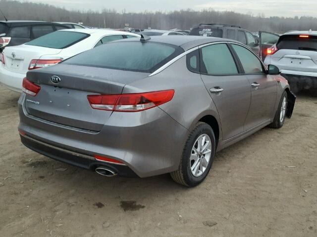 5XXGT4L38JG213961 - 2018 KIA OPTIMA LX GRAY photo 4