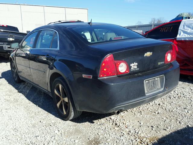 1G1ZF57509F139715 - 2009 CHEVROLET MALIBU HYB BLACK photo 3