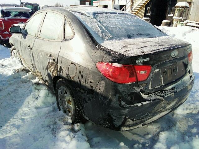 KMHDU45D77U043662 - 2007 HYUNDAI ELANTRA GL BLACK photo 3