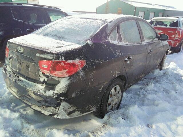 KMHDU45D77U043662 - 2007 HYUNDAI ELANTRA GL BLACK photo 4