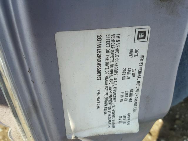 2G1WL52MXV9306787 - 1997 CHEVROLET LUMINA BAS 蓝色 照片 10