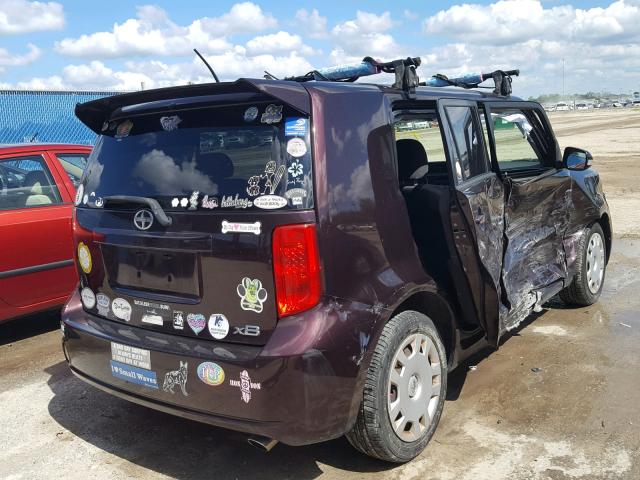 JTLKE50E181004183 - 2008 TOYOTA SCION XB იასამნისფერი ფოტო 4