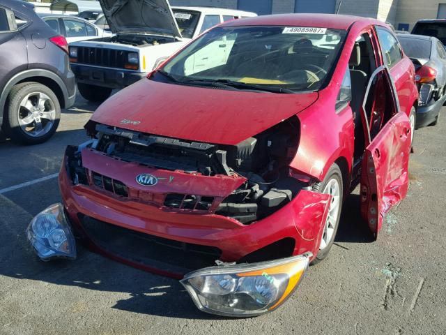 KNADM5A30F6442193 - 2015 KIA RIO LX Կարմիր լուսանկար 2