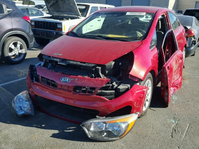 KNADM5A30F6442193 - 2015 KIA RIO LX RED photo 2