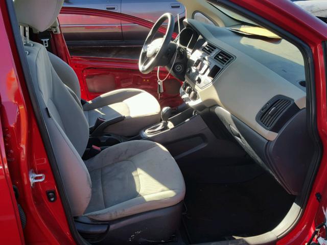 KNADM5A30F6442193 - 2015 KIA RIO LX RED photo 5