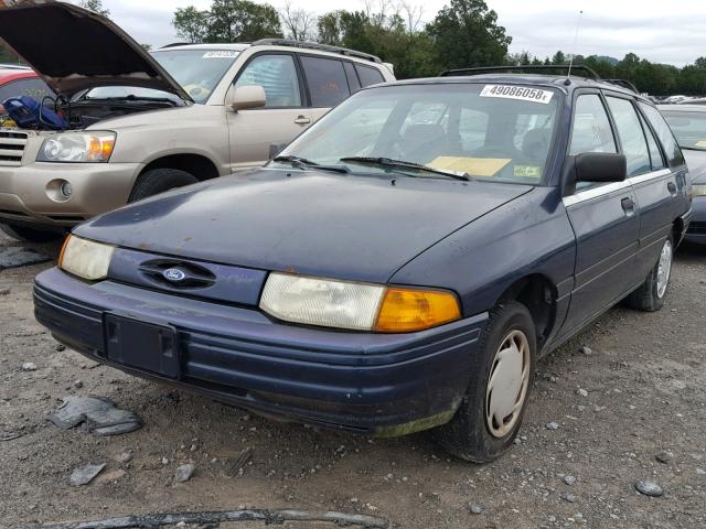 1FAPP15J4PW309386 - 1993 FORD ESCORT LX BLUE photo 2