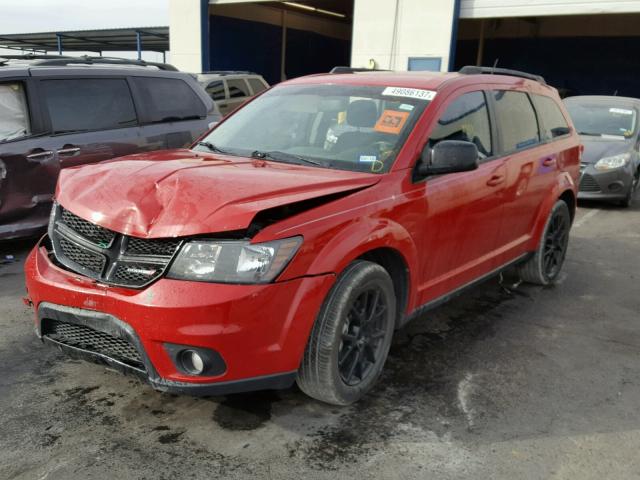 3C4PDCBB8ET198632 - 2014 DODGE JOURNEY SX RED photo 2