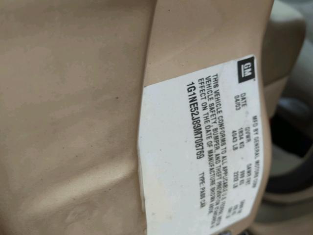 1G1NE52J83M708769 - 2003 CHEVROLET MALIBU LS 棕色 照片 10