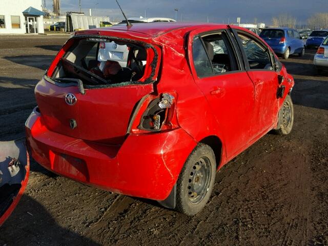 JTDKT923175049295 - 2007 TOYOTA YARIS RED photo 4