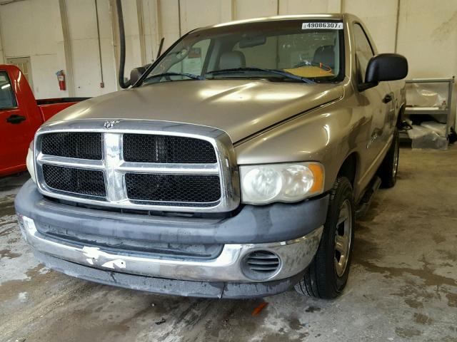 1D7HA16K02J240117 - 2002 DODGE RAM 1500 TAN photo 2