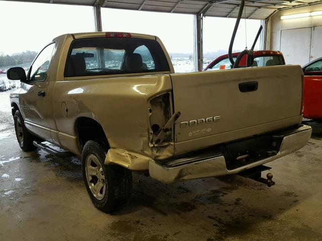 1D7HA16K02J240117 - 2002 DODGE RAM 1500 TAN photo 3