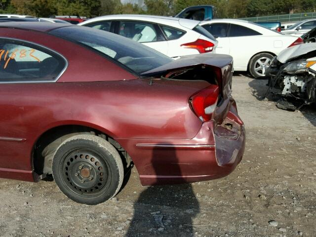 4C3AG42G45E048406 - 2005 CHRYSLER SEBRING MAROON photo 9