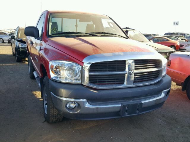 1D7HU16N57J636648 - 2007 DODGE RAM 1500 S RED photo 1