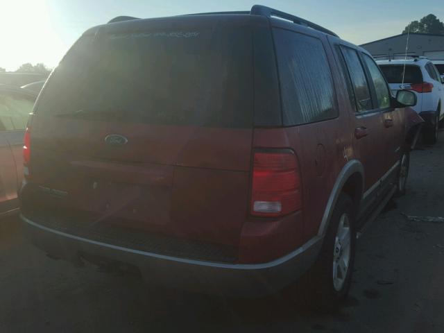 1FMZU64K54UA49554 - 2004 FORD EXPLORER E BURGUNDY photo 4