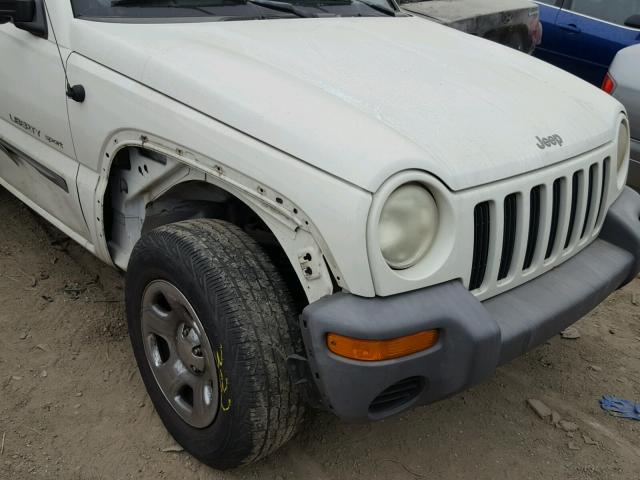 1J4GK48K92W124994 - 2002 JEEP LIBERTY SP WHITE photo 9