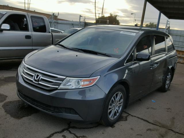 5FNRL5H41DB066356 - 2013 HONDA ODYSSEY EX GRAY photo 2