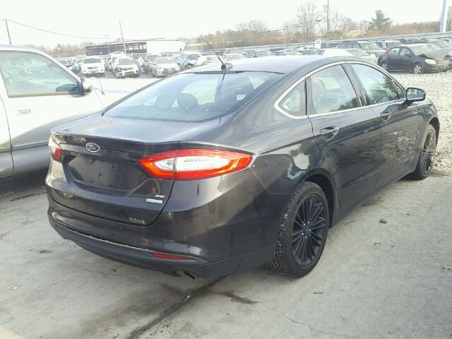 3FA6P0HRXDR288534 - 2013 FORD FUSION SE BLACK photo 4