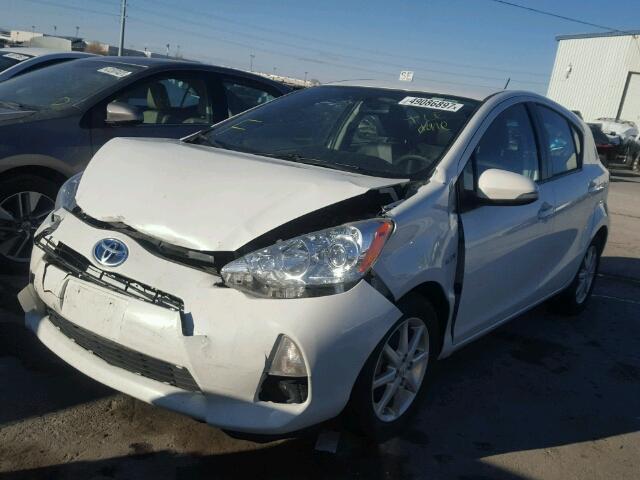 JTDKDTB36D1551314 - 2013 TOYOTA PRIUS C WHITE photo 2