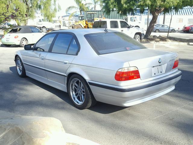 WBAGG83441DN84630 - 2001 BMW 740 I AUTO SILVER photo 3