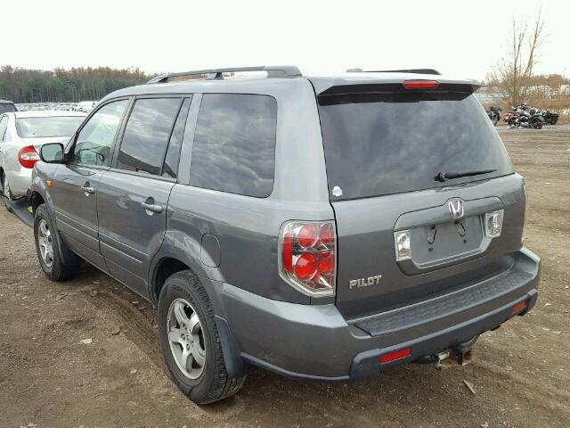 5FNYF28537B025497 - 2007 HONDA PILOT EXL GRAY photo 3