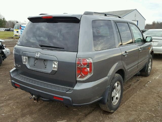 5FNYF28537B025497 - 2007 HONDA PILOT EXL GRAY photo 4