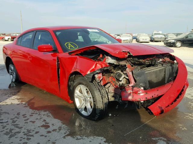 2C3CDXBG6FH790403 - 2015 DODGE CHARGER SE RED photo 1