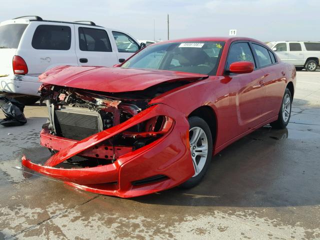 2C3CDXBG6FH790403 - 2015 DODGE CHARGER SE RED photo 2