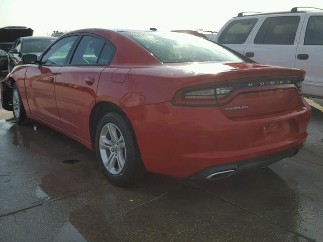 2C3CDXBG6FH790403 - 2015 DODGE CHARGER SE RED photo 3