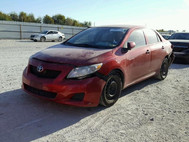 1NXBU4EE7AZ341202 - 2010 TOYOTA COROLLA BA RED photo 2