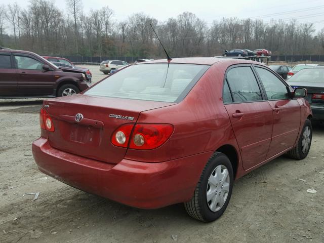 2T1BR30E38C909749 - 2008 TOYOTA COROLLA CE BURGUNDY photo 4