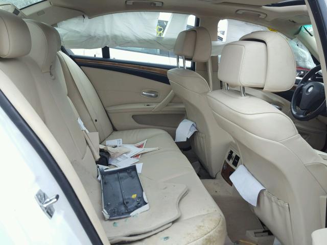WBANU53588C116097 - 2008 BMW 528 I WHITE photo 6