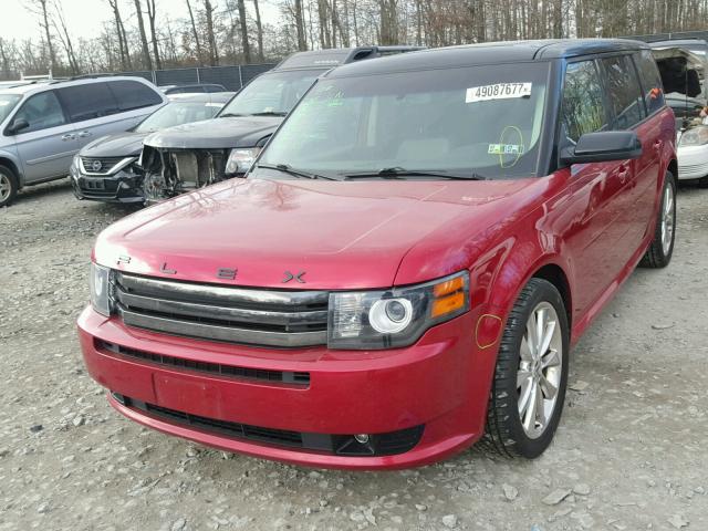 2FMHK6DT4BBD18561 - 2011 FORD FLEX LIMIT RED photo 2