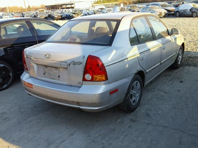 KMHCG45C83U430029 - 2003 HYUNDAI ACCENT GL GRAY photo 4