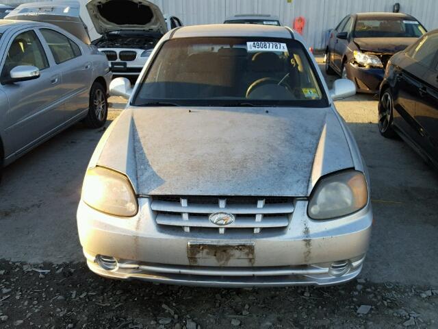 KMHCG45C83U430029 - 2003 HYUNDAI ACCENT GL GRAY photo 9