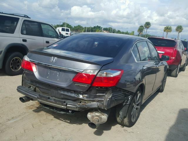 1HGCR2F52EA120449 - 2014 HONDA ACCORD SPO GRAY photo 4