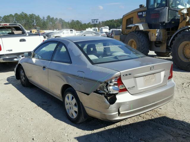 1HGEM22952L042541 - 2002 HONDA CIVIC EX ოქროსფერი ფოტო 3