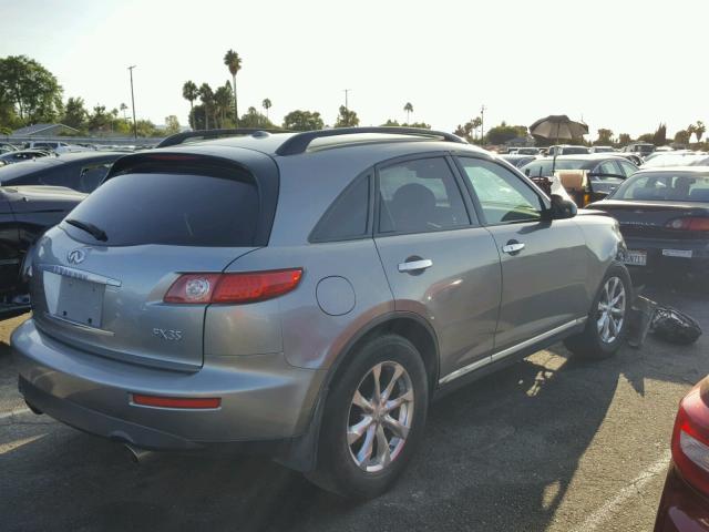 JNRAS08U98X104835 - 2008 INFINITI FX35 GRAY photo 4