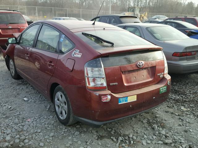 JTDKB22U250122641 - 2005 TOYOTA PRIUS RED photo 3