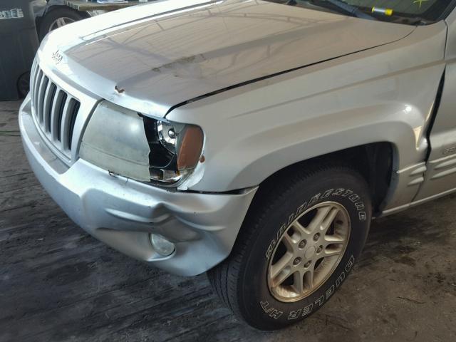 1J4GX48N84C406639 - 2004 JEEP GRAND CHER WHITE photo 9