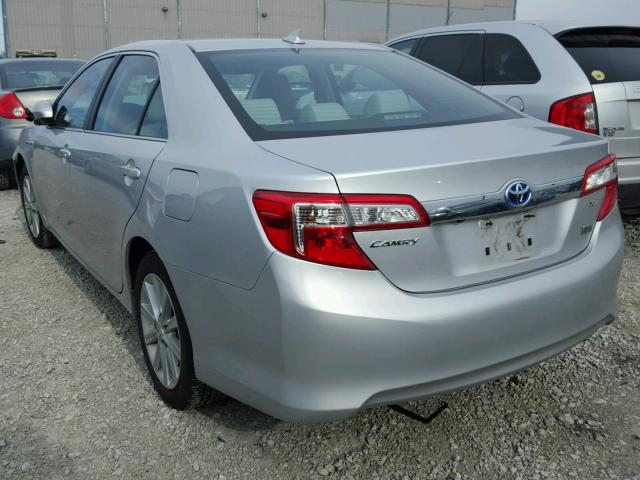 4T1BD1FK9CU007078 - 2012 TOYOTA CAMRY HYBR GRAY photo 3