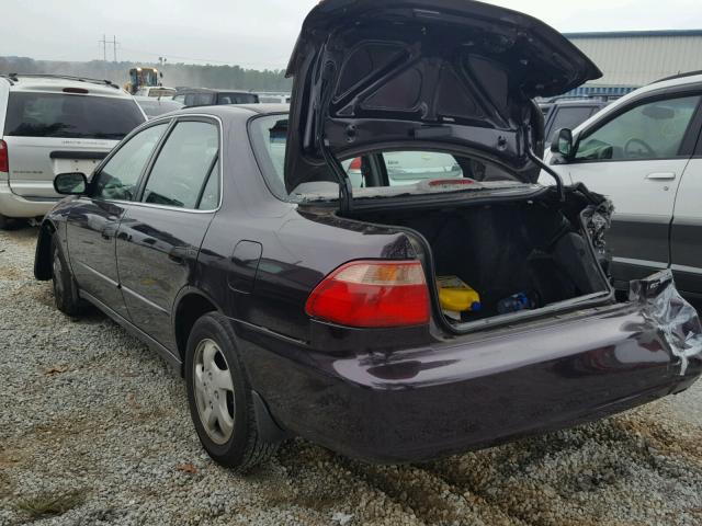 1HGCG5655WA190603 - 1998 HONDA ACCORD EX PURPLE photo 3